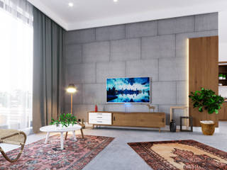 Salon, U Tasarım & Mimarlık U Tasarım & Mimarlık Living room Concrete