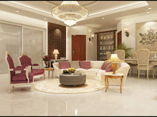 duplex home at meerut, Designsinvent Designsinvent غرفة المعيشة