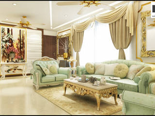 duplex home at meerut, Designsinvent Designsinvent غرفة المعيشة