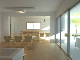 Vivienda de 1 planta 180m2 y 160.000 euros para vivir en esta belleza, JCDC Estudio de Arquitectura JCDC Estudio de Arquitectura Cocinas de estilo moderno