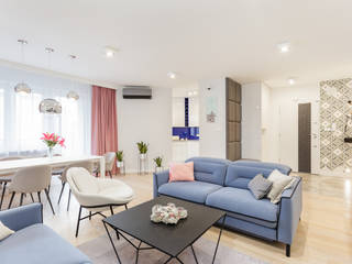 Mieszkanie na Ursynowie, Modify- Architektura Wnętrz Modify- Architektura Wnętrz Modern Living Room