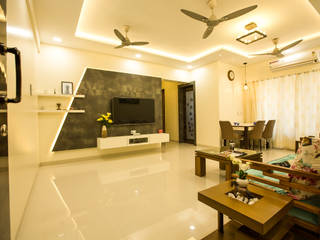 Residence at Borivali, The 7th Corner Interior The 7th Corner Interior Ruang Keluarga Gaya Asia