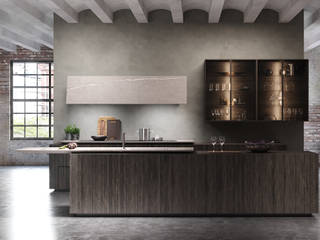 Cucina in ambiente industriale, Nespoli 3d Nespoli 3d مطبخ