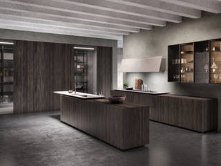 Cucina in ambiente industriale, Nespoli 3d Nespoli 3d インダストリアルデザインの キッチン