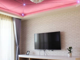 【住家】混搭美學的機能設計, 圓方空間設計 圓方空間設計 现代客厅設計點子、靈感 & 圖片 合板 Purple/Violet