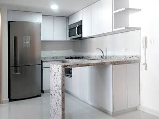 Reforma de cocinas, Remodelar Proyectos Integrales Remodelar Proyectos Integrales Built-in kitchens گرینائٹ White