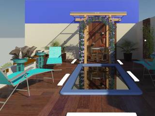 Desenho de uma reforma para área de Piscina , TAFS interiores e 3D TAFS interiores e 3D บ้านและที่อยู่อาศัย ไม้ Wood effect