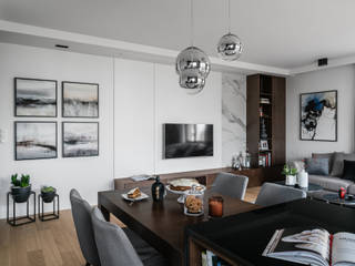 APARTAMENT ALTORIA 2 - GDYNIA Anna Serafin Architektura Wnętrz Nowoczesny salon