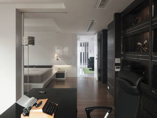 K HOUSE, 形構設計 Morpho-Design 形構設計 Morpho-Design 모던스타일 침실
