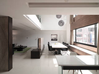 K HOUSE, 形構設計 Morpho-Design 形構設計 Morpho-Design Nowoczesna jadalnia