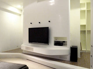 XS HOUSE, 形構設計 Morpho-Design 形構設計 Morpho-Design Ruang Keluarga Modern