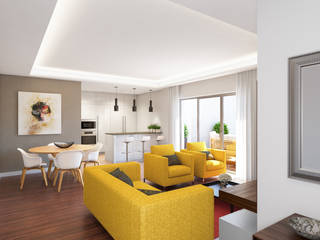Edifício Horizonte, Marvic Projectos e Contrução Civil Marvic Projectos e Contrução Civil Modern living room