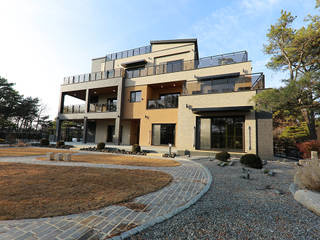 넓은 테라스가 있는 철근콘크리트 주택 (경기도 용인시), 더존하우징 더존하우징 二世帯住宅
