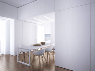 Appartamento Gramsci, CDArchitetto CDArchitetto Столовая комната в стиле минимализм