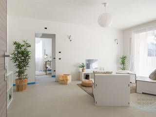 Home staging in appartamento al grezzo, Home Staging & Dintorni Home Staging & Dintorni Living room