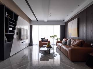 線．構, 築川設計 築川設計 Modern Living Room