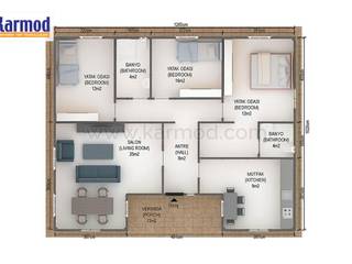 KARMOD HAZIR EV – 126 M² SADABAT KASRI, KARMOD PREFABRICATED TECHNOLOGIES KARMOD PREFABRICATED TECHNOLOGIES