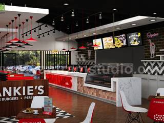 Modern Stylish Restaurant Interior Rendering Design By Yantram Architectural Modeling Firm, Sydney - Australia, Yantram Animation Studio Corporation Yantram Animation Studio Corporation Paredes y pisos modernos Madera Acabado en madera