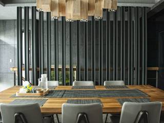 台中西屯大器住宅空間設計案, 勻境設計 Unispace Designs 勻境設計 Unispace Designs 모던스타일 다이닝 룸 그레이