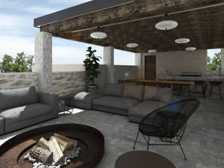 SAHAI UMA, Mouret Arquitectura Mouret Arquitectura Balcon, Veranda & Terrasse rustiques