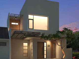 D&A House Cimanggis, Dwello Design Dwello Design Rumah tinggal Batu Bata Grey