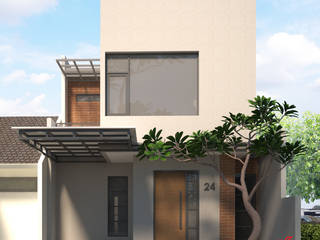 D&A House Cimanggis, Dwello Design Dwello Design Rumah Modern Batu Bata Grey
