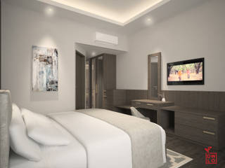 Sangkan Resort Aquapark, Dwello Design Dwello Design Kamar Tidur Modern Kayu Wood effect