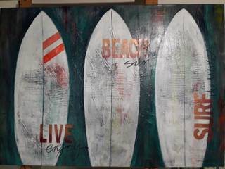 Obra de Arte para Departamento de Playa, Mayra Gutierrez Art Studio Mayra Gutierrez Art Studio غرف اخرى