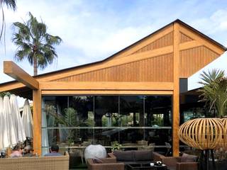 Cubierta para terraza Restaurante LUA, NavarrOlivier NavarrOlivier Jardines de invierno modernos Madera Acabado en madera