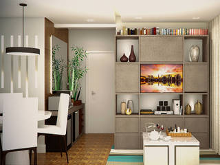 Projeto de Reforma - Apartamento, SCK Arquitetos SCK Arquitetos 现代客厅設計點子、靈感 & 圖片