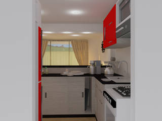 COCINA RENOVACIÓN , JV RVT JV RVT Modern Mutfak Ahşap Ahşap rengi