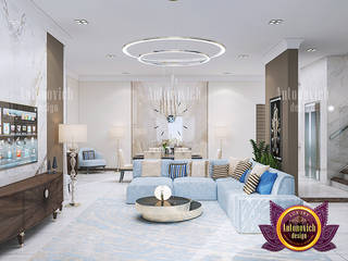 Neatly Sleek Living Room Interior, Luxury Antonovich Design Luxury Antonovich Design