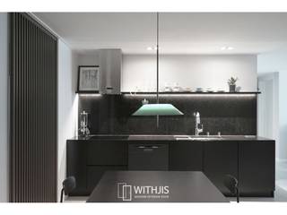 간살디자인 슬라이딩도어, WITHJIS(위드지스) WITHJIS(위드지스) Modern dining room Aluminium/Zinc Brown