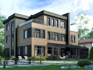 Сезанн_761 кв.м, Vesco Construction Vesco Construction Minimalistische Häuser