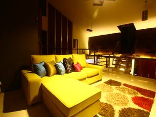 Romantic lounge & living room kota wisata cibubur, Exxo interior Exxo interior Modern media room