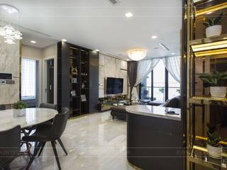 THỰC TẾ CĂN HỘ VINHOMES GOLDEN RIVER - 3-Bedroom Apartment , ICON INTERIOR ICON INTERIOR Salas de estilo moderno