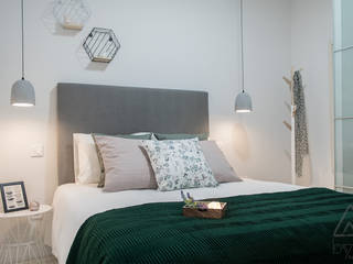 Home Staging apartamento alquiler turístico 2, Madrid., Byta Espacios Byta Espacios Skandinavische Schlafzimmer