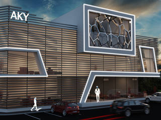 AKY Office Facade Design, Lotus Mimarlık/Architecture Lotus Mimarlık/Architecture Modern houses