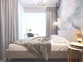 Penthouse w Warszawie, Ambience. Interior Design Ambience. Interior Design Modern style bedroom