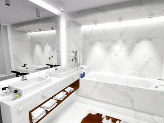 White water, MOONFIELD STUDIO MOONFIELD STUDIO Modern bathroom