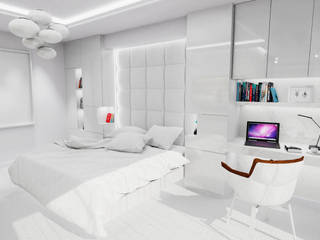 White one, MOONFIELD STUDIO MOONFIELD STUDIO Modern style bedroom