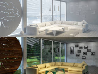 Projeto de arquitetura em Portimão - The secret place, 3D Studio & Design | Arquitectura | Desenho | Render 3D Studio & Design | Arquitectura | Desenho | Render Modern Living Room