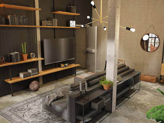 Industrieloft, Der Schlüssel zum Glück - Interior Design Der Schlüssel zum Glück - Interior Design Living room