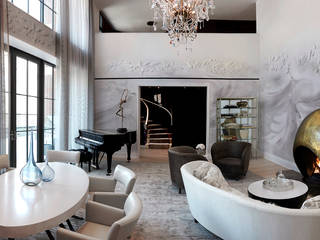 Artisan Luxury on 86th Street, Joe Ginsberg Design Joe Ginsberg Design Moderne Wohnzimmer Grau