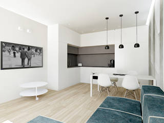 Ristrutturazione piccolo appartamento 50 mq, Flavia Benigni Architetto Flavia Benigni Architetto Modern Living Room