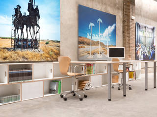 estanterías modulares para oficinas, BrickBox - Estanterías Modulares BrickBox - Estanterías Modulares Espaços de trabalho minimalistas