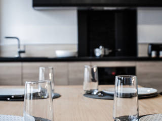 Rénovation et aménagement d'un appartement nancéien, Anne-Laure DESIGN Anne-Laure DESIGN Scandinavian style dining room Wood Wood effect