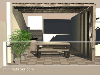 Terrazas con actitud, Minimalistika.com Minimalistika.com Hiên, sân thượng phong cách tối giản Than củi Wood effect