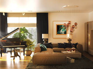NOCTURNE, Ludwinowska Studio Architektury Ludwinowska Studio Architektury Ausgefallene Wohnzimmer