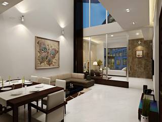 4-BHK Villa @ Gopalpura, Jaipur, Aone Interior Designer Jaipur Aone Interior Designer Jaipur 모던스타일 복도, 현관 & 계단